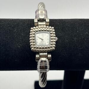 Silver cuff watch